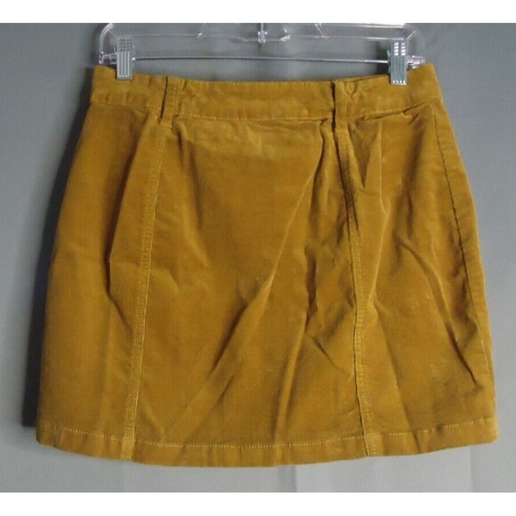 Mudd FLX Stretch Brown Corduroy Full Button Mini Skirt Juniors Size 9 - Picture 7 of 7